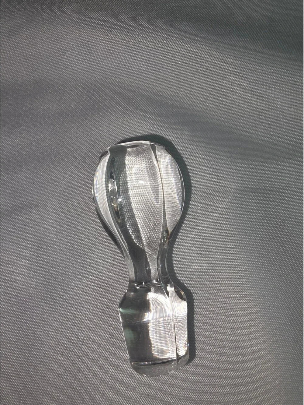 Vintage Clear Pressed Glass Cruet Decanter w Glass Stopper 6